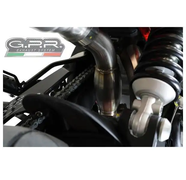 Tubo di raccordo elimina catalizzatore GPR in acciaio inox per Aprilia Dorsoduro 900 17-20