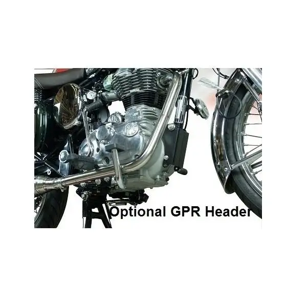 Tubo di raccordo elimina catalizzatore GPR in acciaio inox per Royal Enfield Bullet 500 09-16