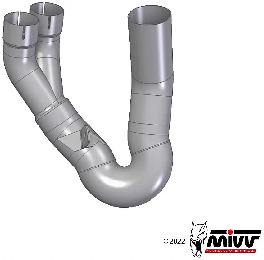 Tubo di raccordo elimina catalizzatore Mivv in acciaio inox per Ducati Hypermotard 950 SP 21-24