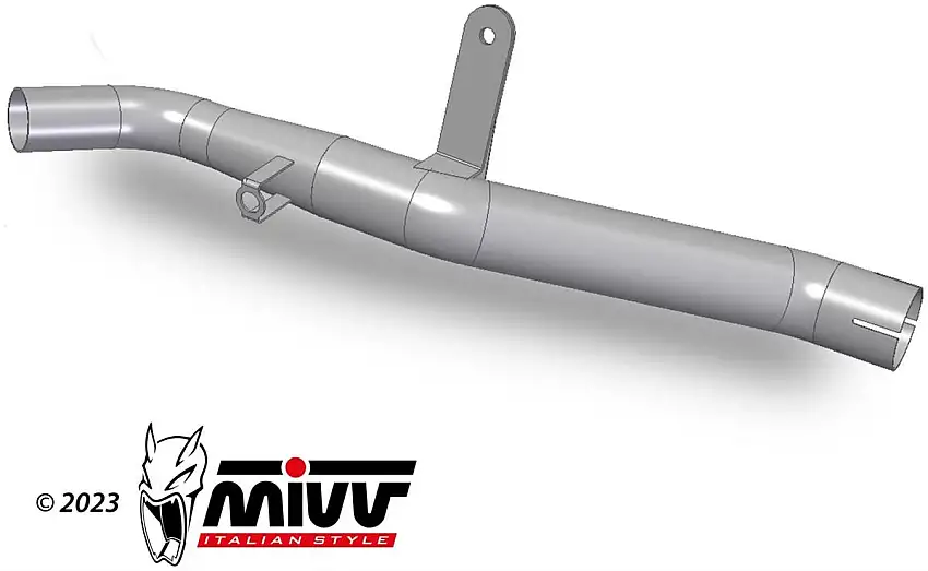 Tubo di raccordo elimina catalizzatore Mivv in acciaio inox per Moto Morini X Cape 650 21-24