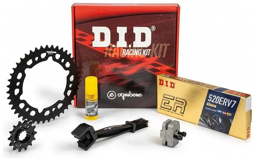 Kit trasmissione DID RACING per Ducati Multistrada 1000 03-06 ( Catena DID 520 ERV7 G&G 104 maglie - Pignone 15 - Corona 42 - Passo 520)