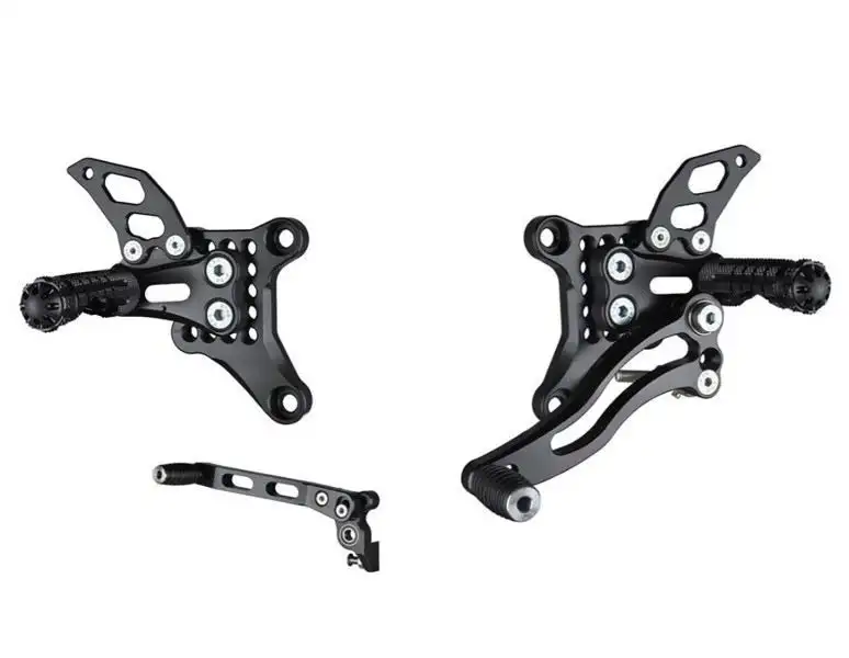Pedane arretrate Racingbike per Ducati 1098 S 07-08 con poggiapiede fisso colore nero
