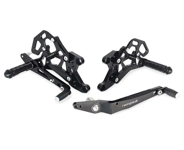 Pedane arretrate Racingbike per Honda CBR 1000 RR-R 20-25 con poggiapiede fisso colore nero