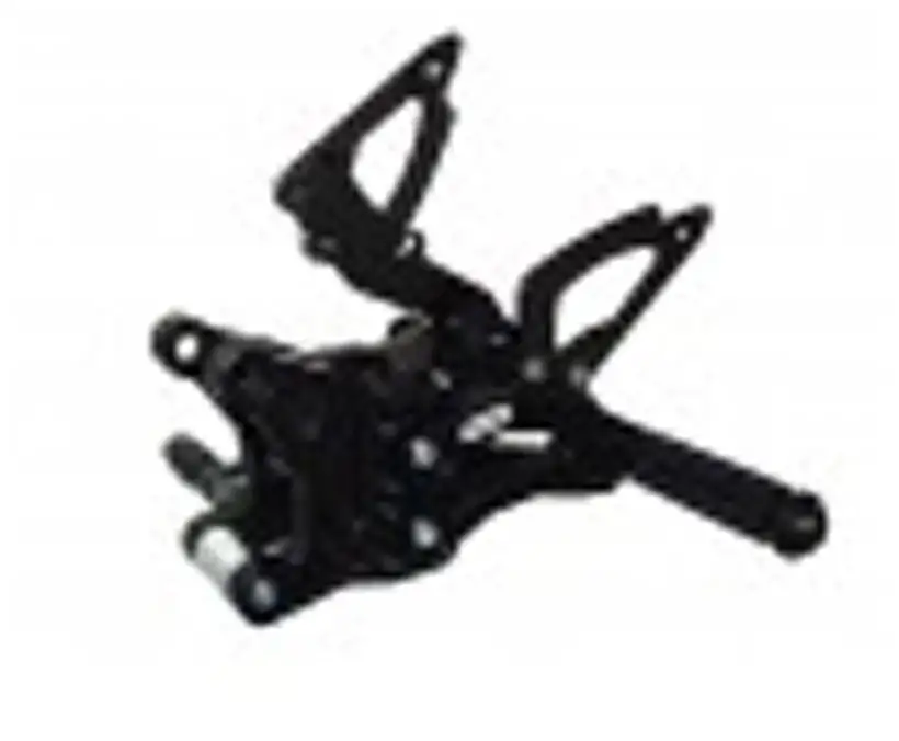 Pedane arretrate Racingbike per Yamaha R6 06-16 con poggiapiede fisso colore nero