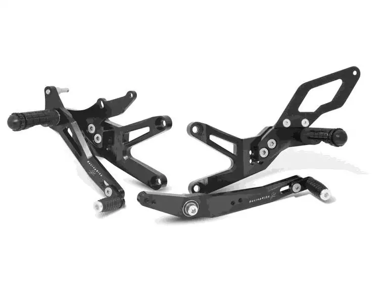 Pedane arretrate Racingbike per Yamaha R6 17-20 con poggiapiede fisso colore nero