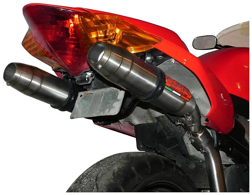 Terminali di scarico GPR deeptone inox omologato per Honda VFR 800 V-Tech 02-09 (coppia)