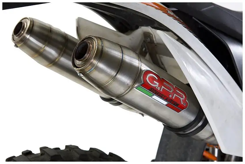 Terminali di scarico GPR deeptone inox omologato per KTM 350 Freeride 12-17 (coppia)