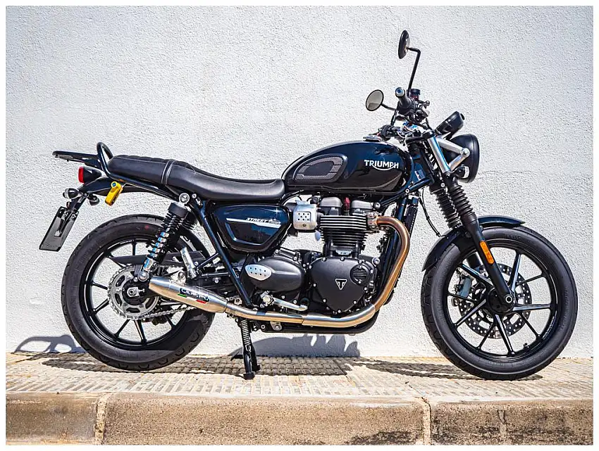 Terminali di scarico GPR deeptone inox omologato per Triumph Street Twin 900 16-19 (coppia)