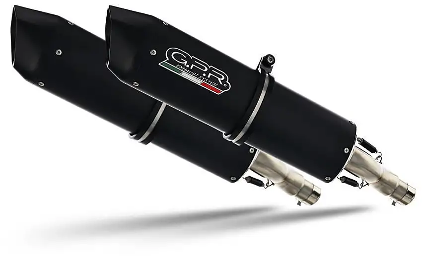 Terminali di scarico GPR furore nero omologato con catalizzatore per Yamaha TDM 900 02-14 (coppia)