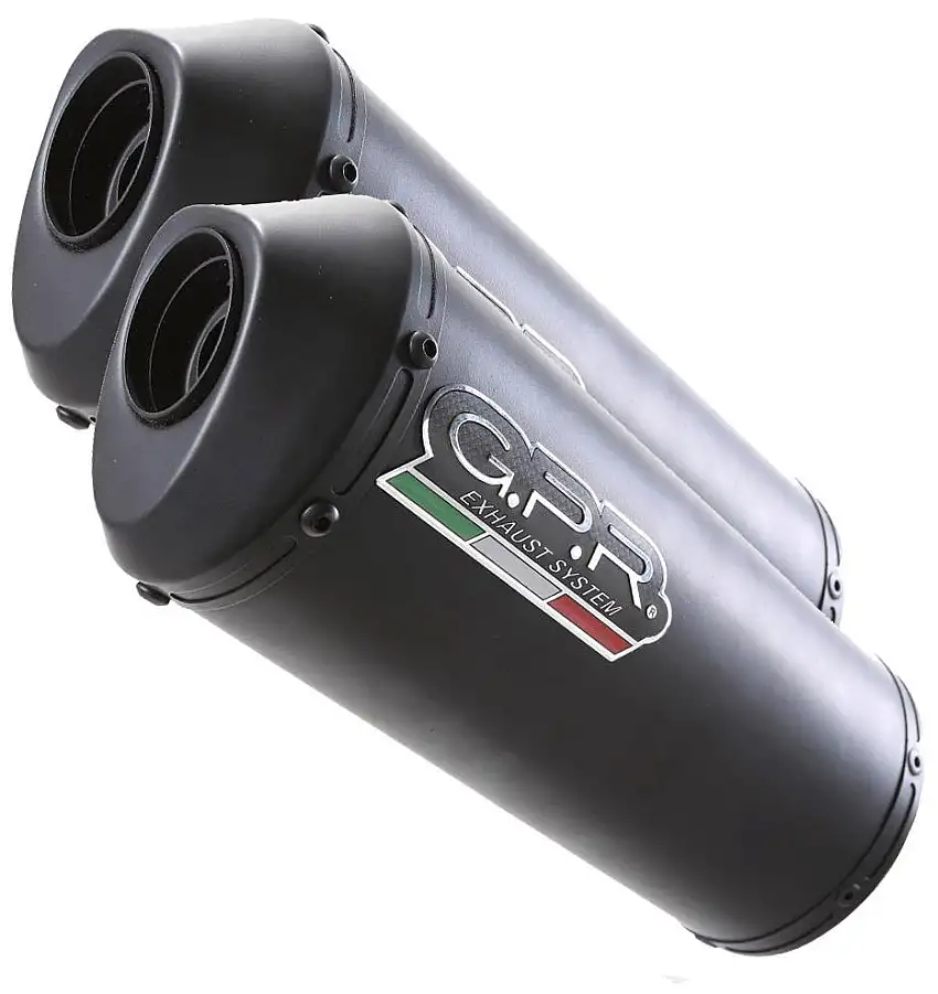 Terminali di scarico GPR ghisa omologato con catalizzatore per Yamaha BT 1100 Bulldog 02-07 (coppia)