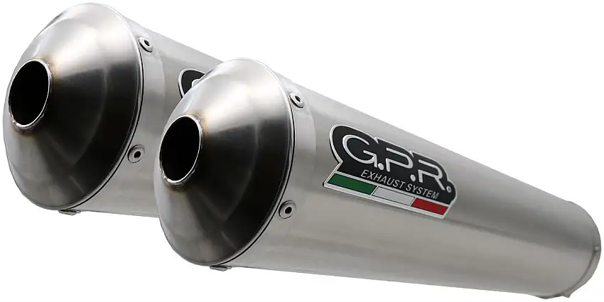 Terminali di scarico GPR inox tondo / round omologato per Yamaha MT-01 05-11 (coppia)