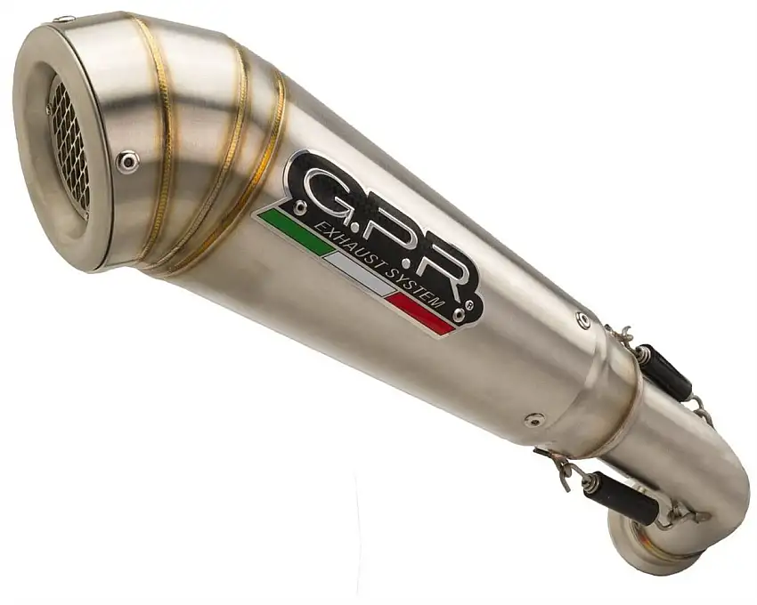Terminali di scarico GPR powercone evo omologato con catalizzatore per Royal Enfield Interceptor 650 21-24 (coppia)