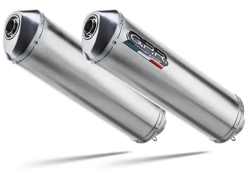 Terminali di scarico GPR satinox omologato con catalizzatore per Yamaha TDM 900 02-14 (coppia)