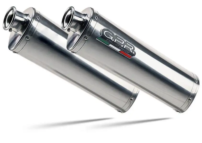 Terminali di scarico GPR trioval omologato con catalizzatore per Yamaha TDM 900 02-14 (coppia)