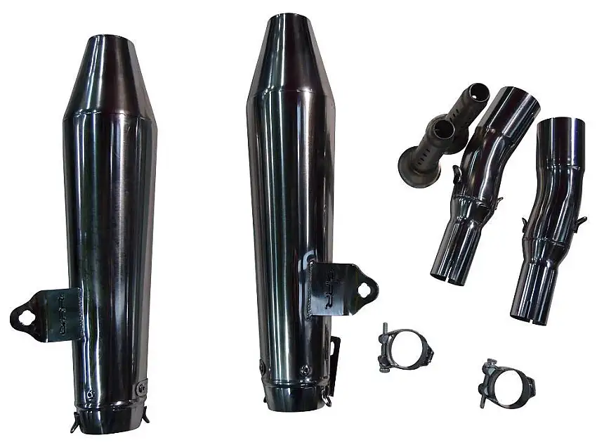 Terminali di scarico GPR vintacone omologato con catalizzatore per Moto Guzzi V7 II 15-16 (coppia)