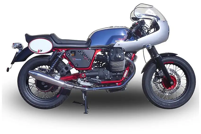 Terminali di scarico GPR vintacone omologato per Moto Guzzi V7 II Racer ABS 15-16 (coppia)