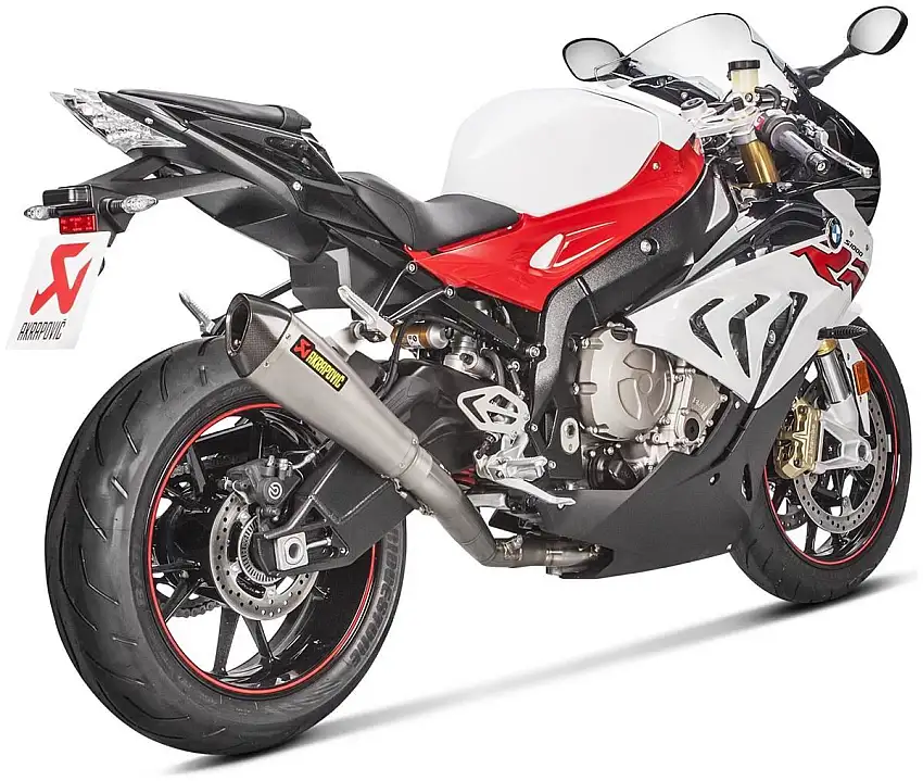 Scarico completo Akrapovic Racing non omologato con collettori in acciaio e terminale in titanio con fondello in carbonio per BMW S 1000 RR 15-18