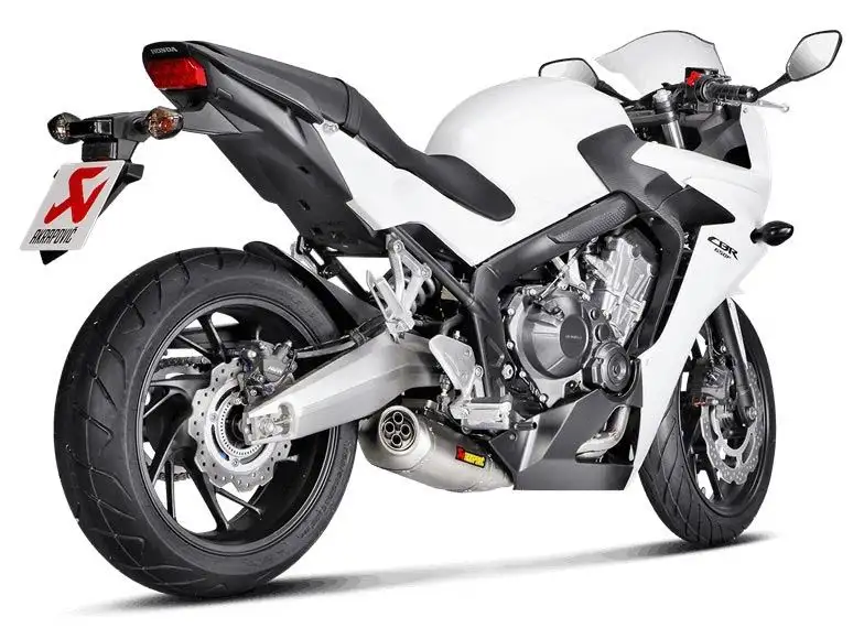 Scarico completo Akrapovic Racing omologato con collettori in acciaio e terminale in titanio per Honda CBR 650 F 14-16