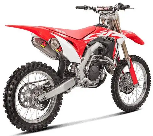 Scarico completo Akrapovic Racing non omologato con collettori in acciaio e terminali in titanio per Honda CRF 450 R 17-20