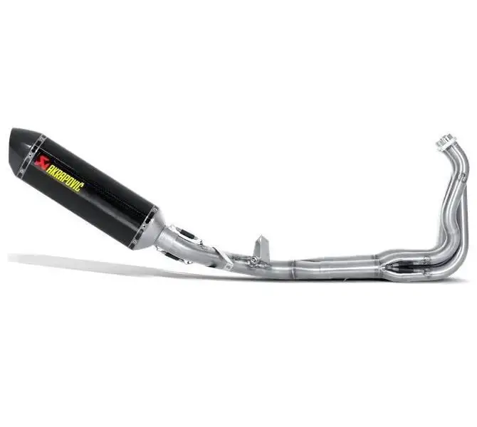 Scarico completo Akrapovic Racing non omologato con collettori in acciaio e terminale in carbonio per Kawasaki Z 1000 14-19