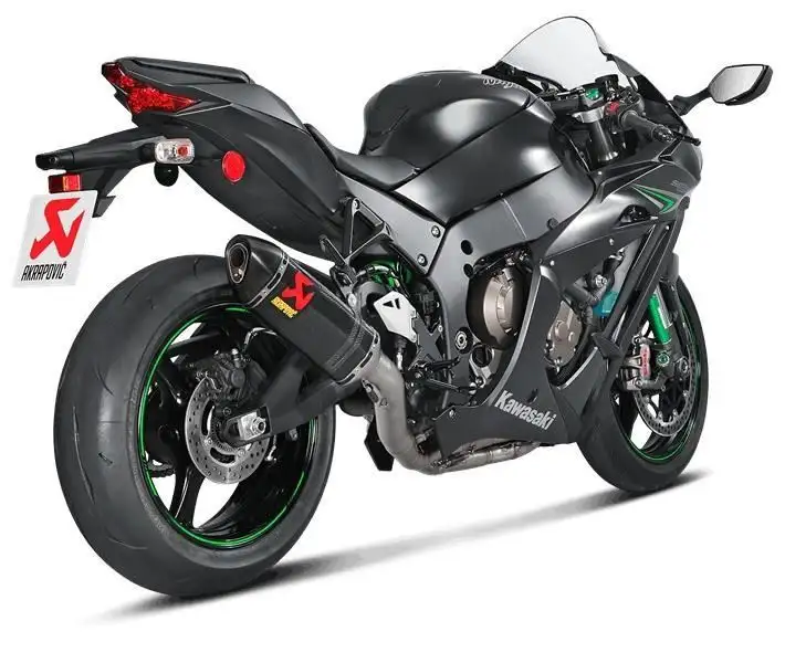 Scarico completo Akrapovic Racing non omologato con collettori in acciaio e terminale in carbonio per Kawasaki ZX-10R SE 18-20