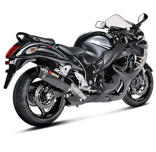 Scarico completo Akrapovic Racing non omologato con collettori in acciaio e terminale in carbonio per Suzuki GSX-R 1300 Hayabusa 08-17