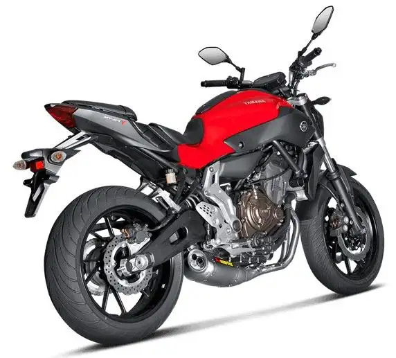 Scarico completo Akrapovic Racing omologato con collettori in acciaio e terminale in titanio per Yamaha MT-07 14-16