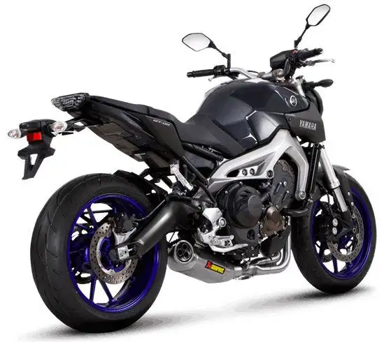 Scarico completo Akrapovic Racing omologato con collettori in acciaio e terminale in titanio per Yamaha MT-09 Tracer 900 14-16