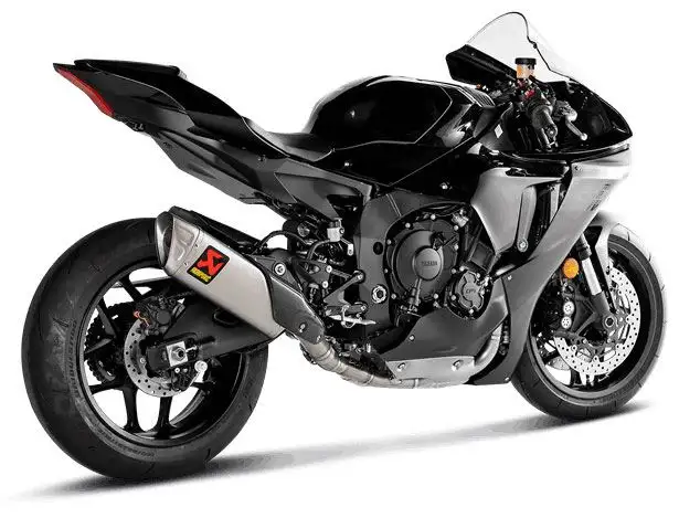 Scarico completo Akrapovic Evolution non omologato con collettori in titanio e terminale in titanio per Yamaha R1 15-25
