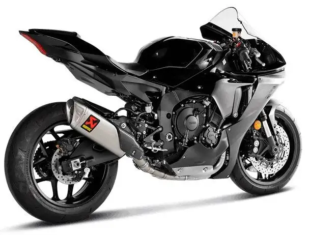 Scarico completo Akrapovic Racing non omologato con collettori in acciaio e terminale in titanio per Yamaha R1 15-25