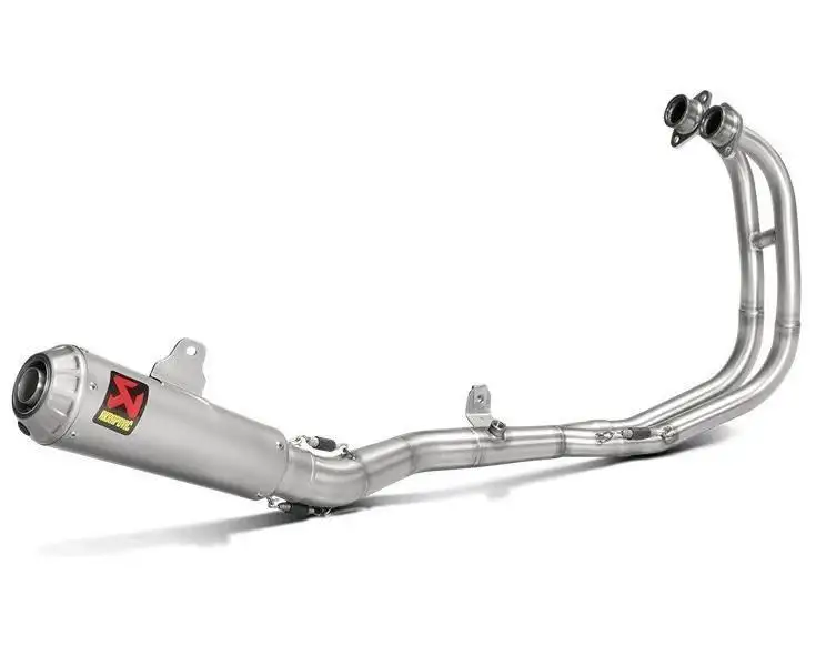 Scarico completo Akrapovic Racing non omologato con collettori in acciaio e terminale in acciaio inossidabile per Yamaha R25 14-20