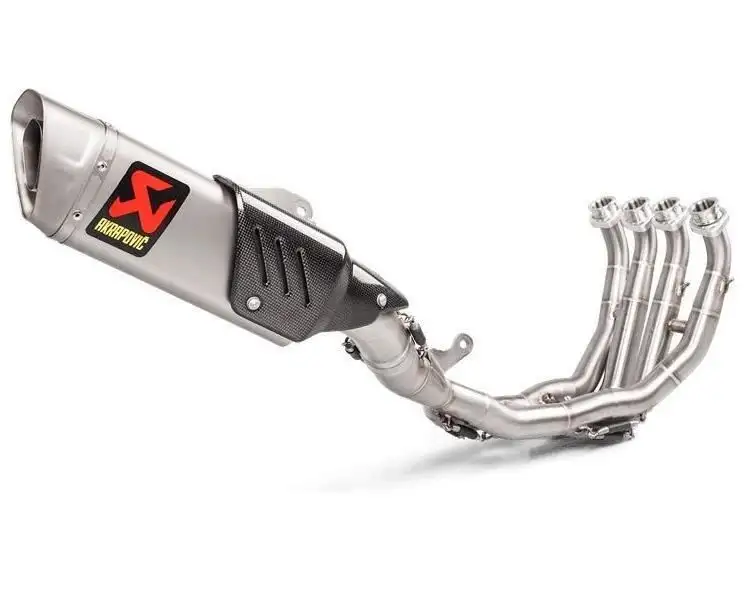 Scarico completo Akrapovic Evolution non omologato con collettori in titanio e terminale in titanio per Yamaha R6 08-16