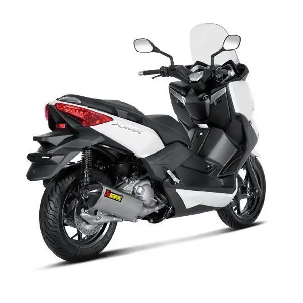 Terminale di scarico Akrapovic omologato in acciaio con fondello in carbonio per Yamaha X-City 250 07-16