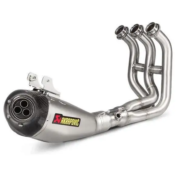 Scarico completo Akrapovic Racing omologato Euro 4 con collettori in acciaio e terminale in titanio con fondello in carbonio per Yamaha XSR 900 16-20