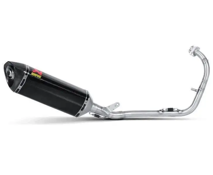 Scarico completo Akrapovic Racing non omologato con collettore in acciaio e terminale in carbonio per Yamaha YZF 125 R 08-13