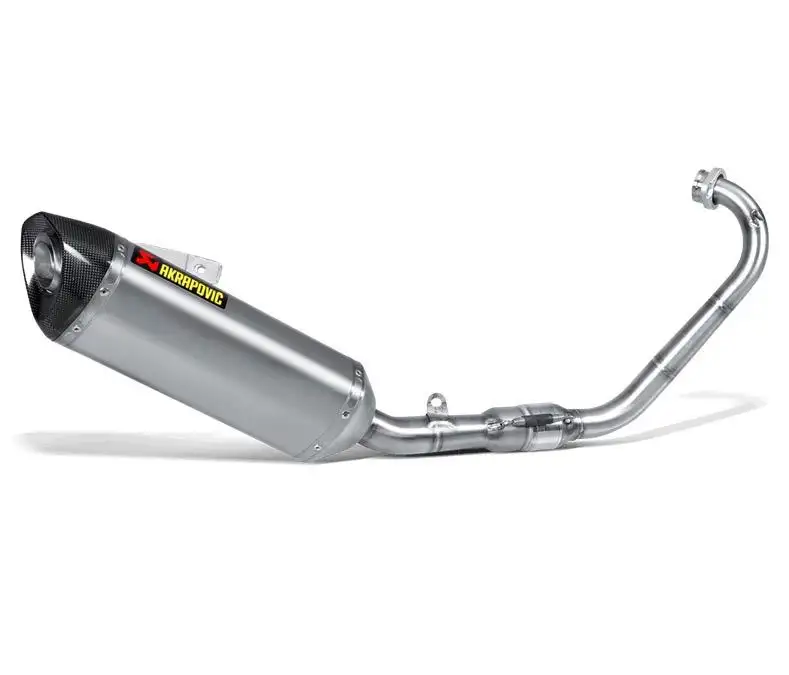 Scarico completo Akrapovic Racing omologato con collettore in acciaio e terminale in titanio con fondello in carbonio per Yamaha YZF 125 R 14-18