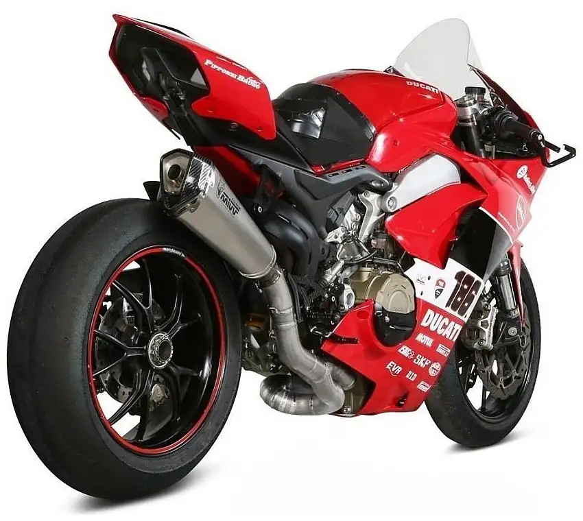 Scarico completo alto Mivv DELTA RACE non omologato titanio per Ducati Panigale V4 18-22