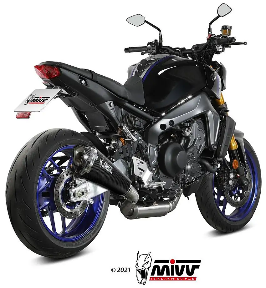 Scarico completo alto Mivv DELTA RACE omologato carbonio per Yamaha MT-09 21-23