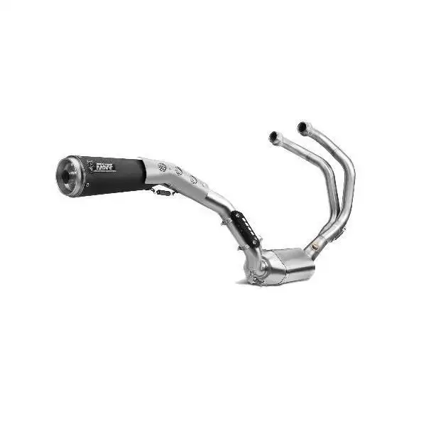 Scarico completo alto Mivv GHIBLI omologato inox nero per Yamaha XSR 700 16-20