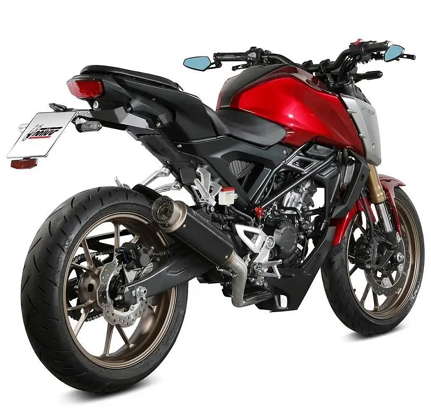 Scarico completo alto Mivv GPpro omologato inox nero per Honda CB 125 R 21-24