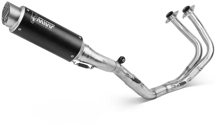 Scarico completo alto Mivv GPpro omologato inox nero per Kawasaki Ninja 650 17-23