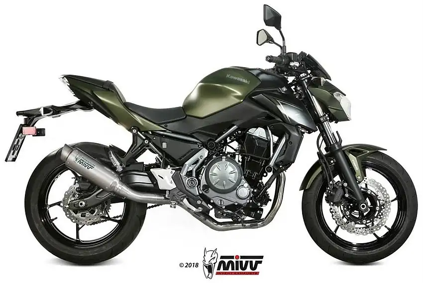 Scarico completo alto Mivv GPpro omologato titanio per Kawasaki Z 650 17-23