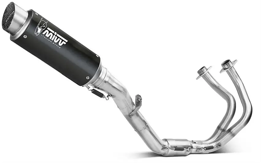 Scarico completo alto Mivv GPpro omologato inox nero per Kawasaki Z 650 24-25