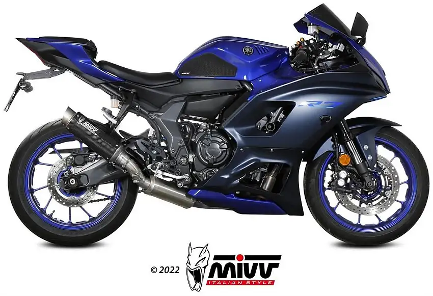 Scarico completo alto Mivv GPpro omologato carbonio per Yamaha R7 22-24