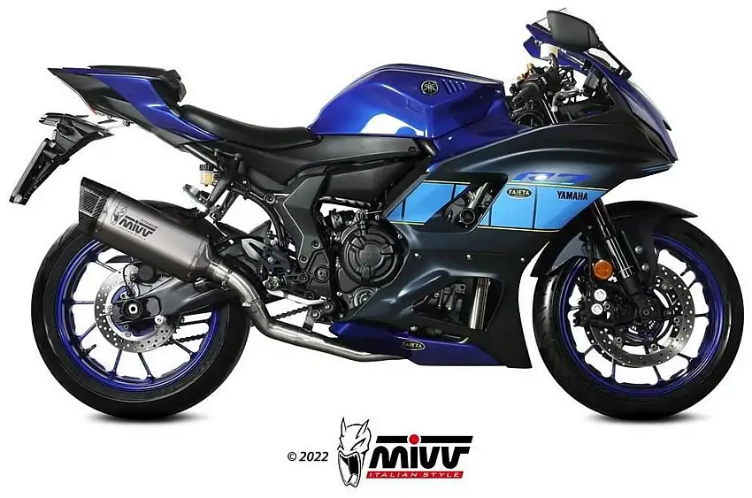 Scarico completo alto Mivv SR-1 non omologato titanio per Yamaha R7 22-24