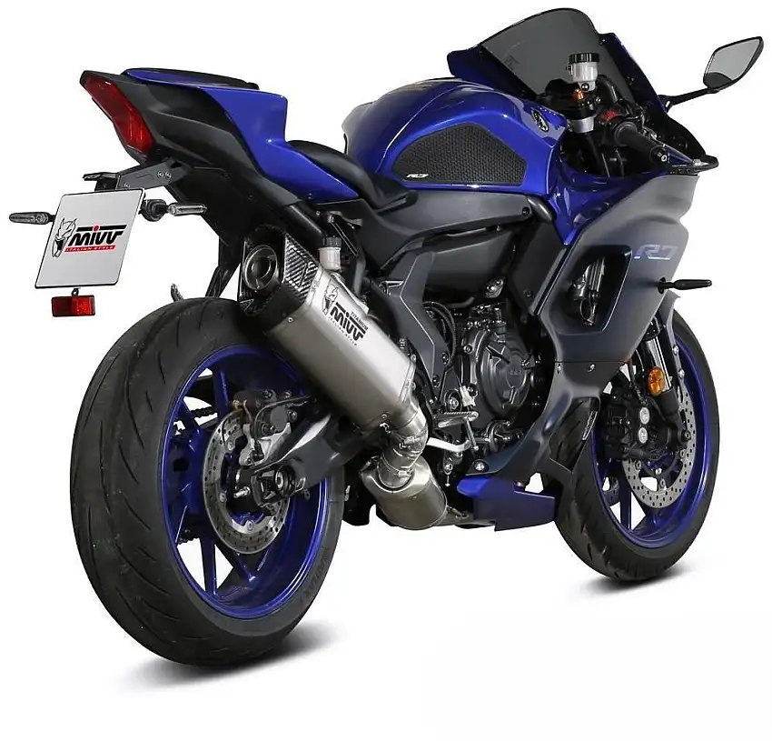 Scarico completo alto Mivv SR-1 omologato titanio per Yamaha R7 22-24