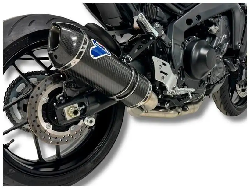 Scarico completo alto Termignoni non omologato con collettori in acciaio inox e terminale in carbonio per Yamaha MT-09 21-25