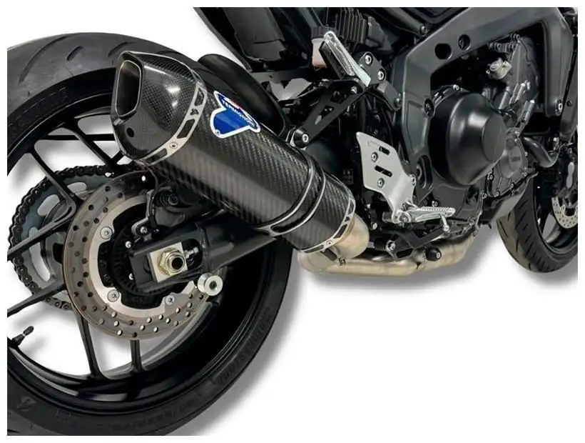 Scarico completo alto Termignoni non omologato con collettori in acciaio inox e terminale in carbonio per Yamaha MT-09 Tracer 900 21-25