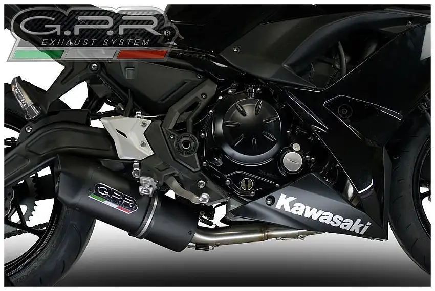 Scarico completo GPR furore evo4 nero omologato con catalizzatore per Kawasaki Z 650 21-22