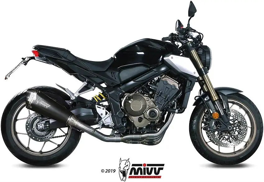 Scarico completo Mivv DELTA RACE omologato inox nero per Honda CBR 650 R 19-23